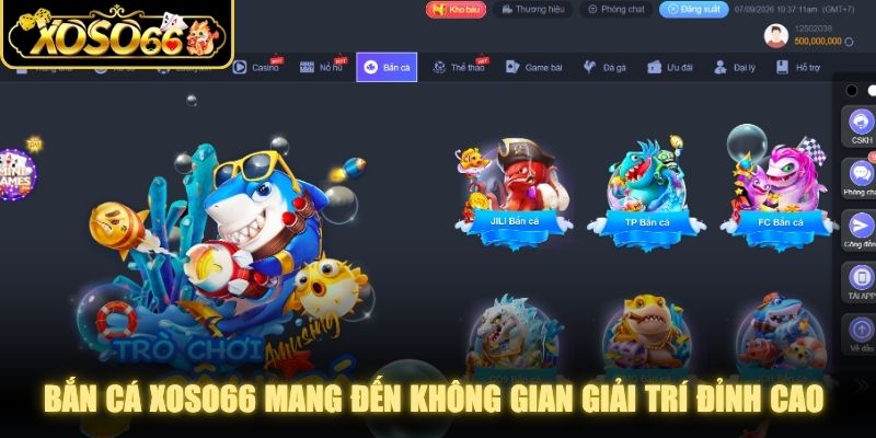 Bắn cá XOSO66 mang đến không gian giải trí đỉnh cao với đồ họa sắc nét