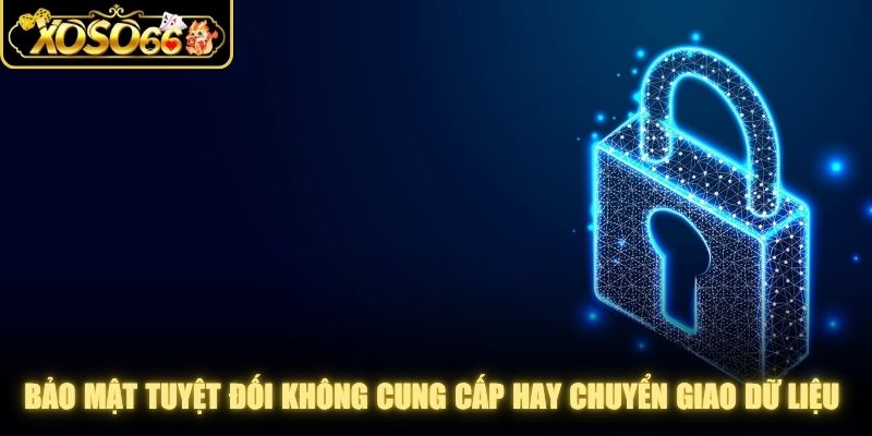 Bảo mật tuyệt đối không cung cấp hay chuyển giao dữ liệu cá nhân