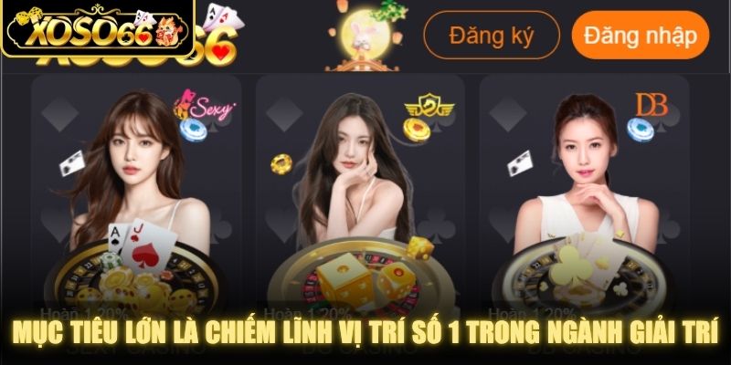Mục tiêu lớn nhất là chiếm lĩnh vị trí số 1 trong ngành giải trí