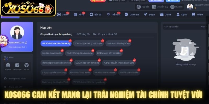 XOSO66 cam kết mang lại trải nghiệm tài chính tuyệt vời nhất cho game thủ